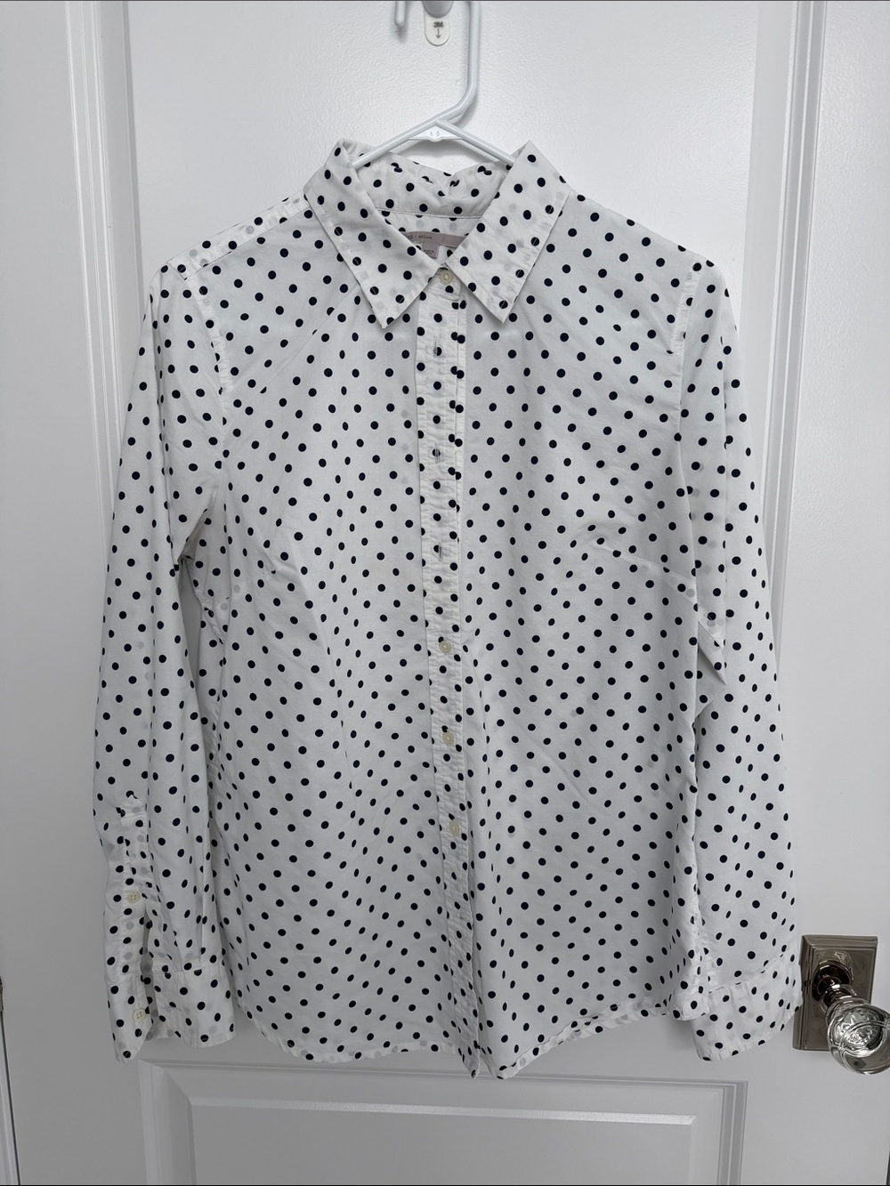 GAP White Shirt with Black Polka Dots
